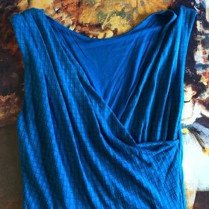 Reiss High-Neck, Ruched Pattered Dress, Sz 6